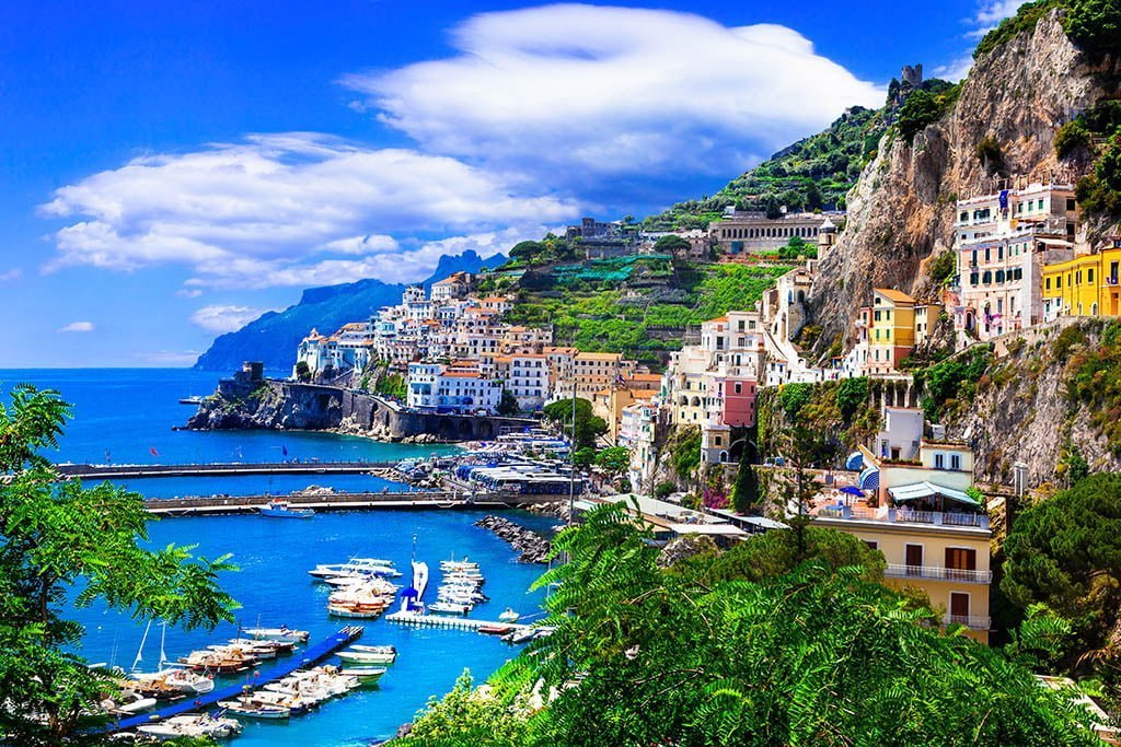The Amalfi Coast view coastline