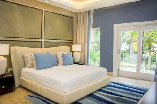 Luxury bedroom with King bed in villa in La Romana Dominican Republic