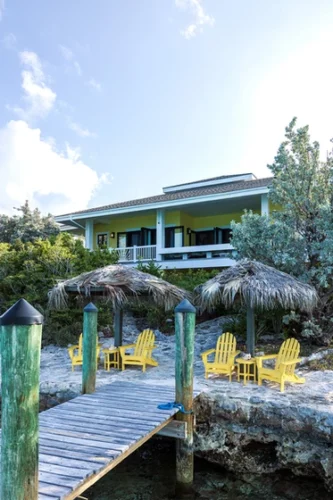 Relax area in luxury villa in Caribbean