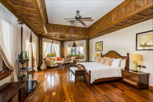 Luxury bedroom with King bed in house in CapCana