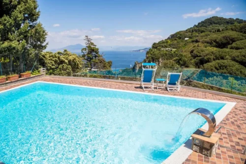 Infinite pool in private home Capri