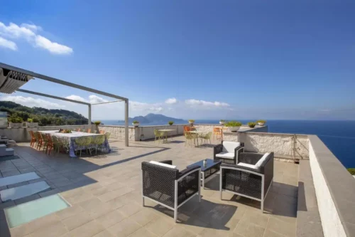 Relax area in luxury villa in Positano