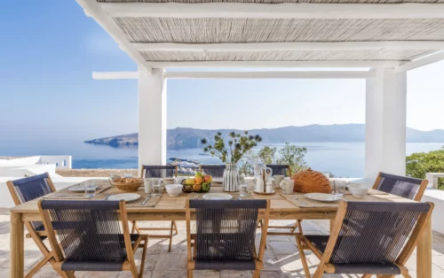 Panoramic terrace in home in Mykonos