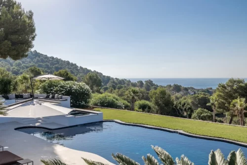 Panoramic terrace in villa in Ibiza