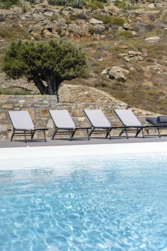 Relax area in luxury villas in Mykonos