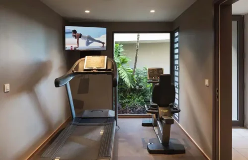 Private gym in Exclusive villa in St Barth