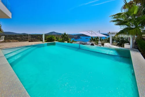 Panoramic terrace in villa in Ibiza