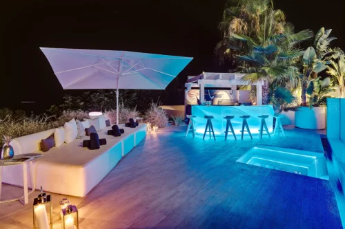 Party area in villa in Ibiza