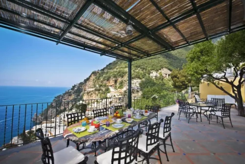 Panoramic terrace in villa in Amalfi Coast