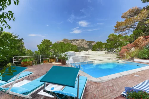 Panoramic terrace in villa in Capri