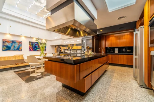 luxury kitchen in villa in Ibiza