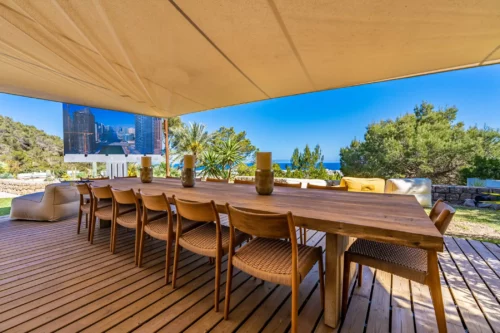 Dining room in private villa in Ibiza