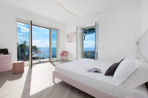 Luxury bedroom with Queen bed in home in Sorrento