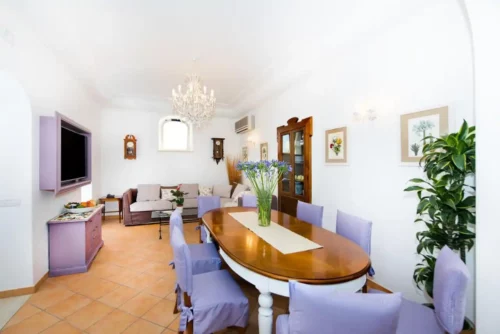 Dining room in private home in Amalfi