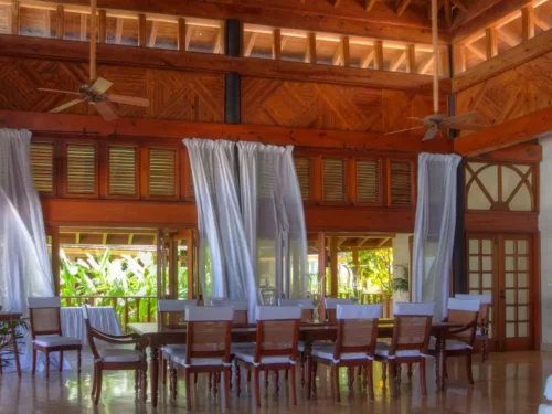 Luxury dining room in private villa in Casa de Campo