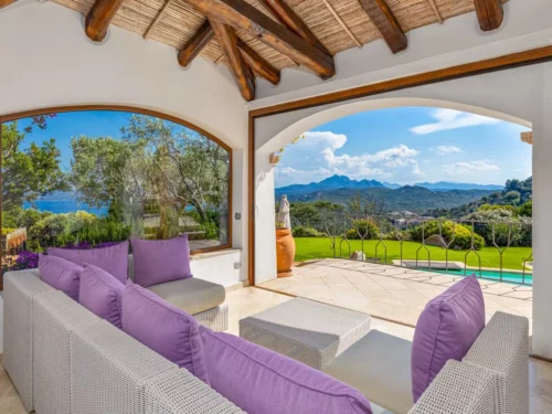 Living area in luxury villa in Sardinia