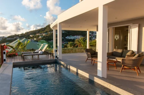 Relax area in luxury villa in St Barth