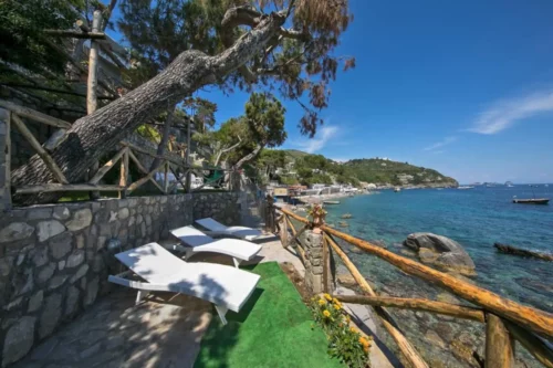 Panoramic terrace in villa in Sorrento coast