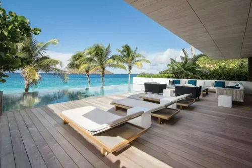 Relax area in luxury villa in St Barth