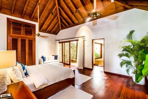 Bedroom with King bed in luxury villa