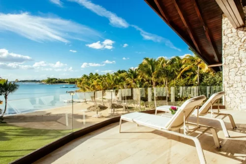 Luxurious terrace overlooking the Caribbean Sea in Casa de Campo