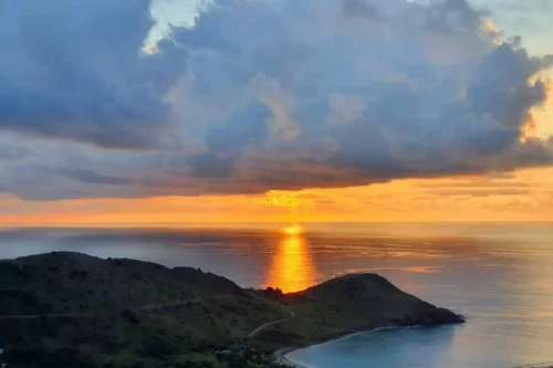 Villa in st Barth with sunset view