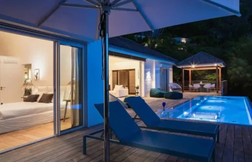 Relax area in luxury villa in St Barth