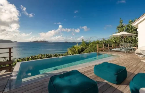 Private oceanview swimming pool in St Barth