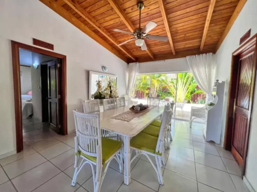 Dining room in private villa in Casa de Campo