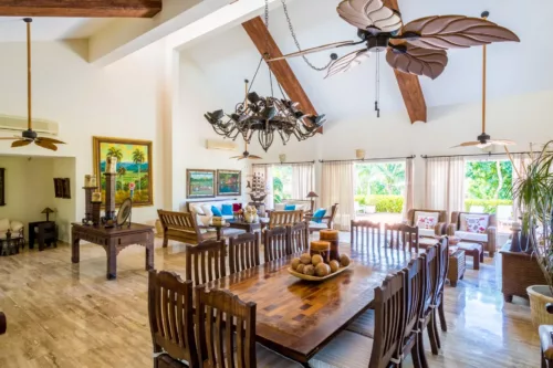 Dining room in a private villa