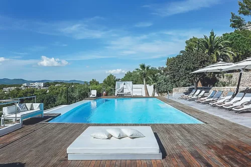 Pool with ocean view