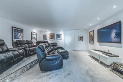 Private cinema room in luxury Home in Ibiza