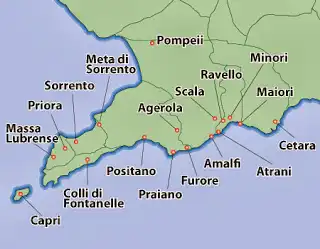 Map Of The Amalfi Coast 1