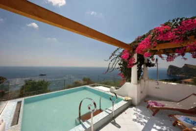 Panoramic terrace in villa in Villa Amalfi Coast