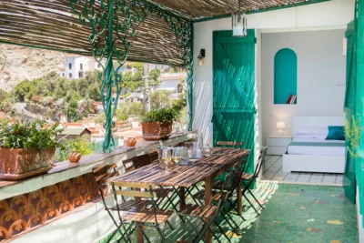 Dining room in private villa in Massalubrense