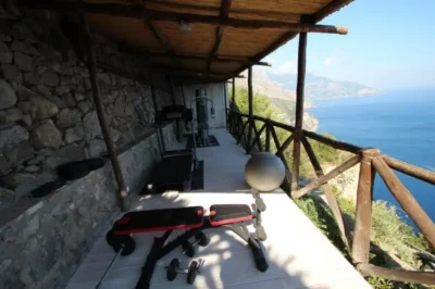 Private gym in luxury villa Massa Lubrenze