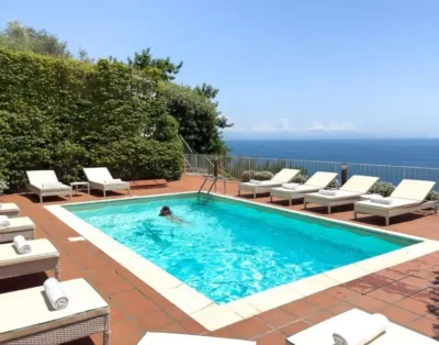 Relax area in luxury villa in Positano