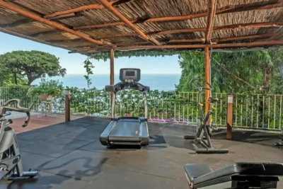 Private gym in luxury villa in Massa Lubrense