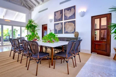 Dining room in private villa in Casa de Campo