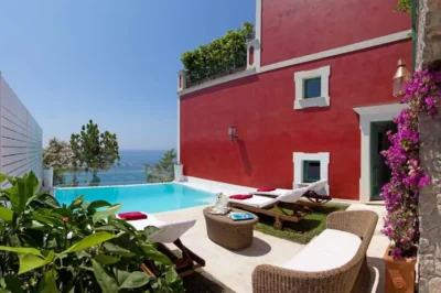 Relax area in luxury villa in Positano