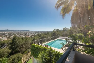 Infinity pool with ocean view in Evissa